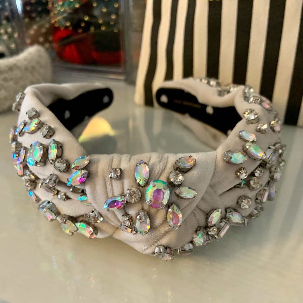 Lele Sadoughi Ivory Pastel Crystal Headband